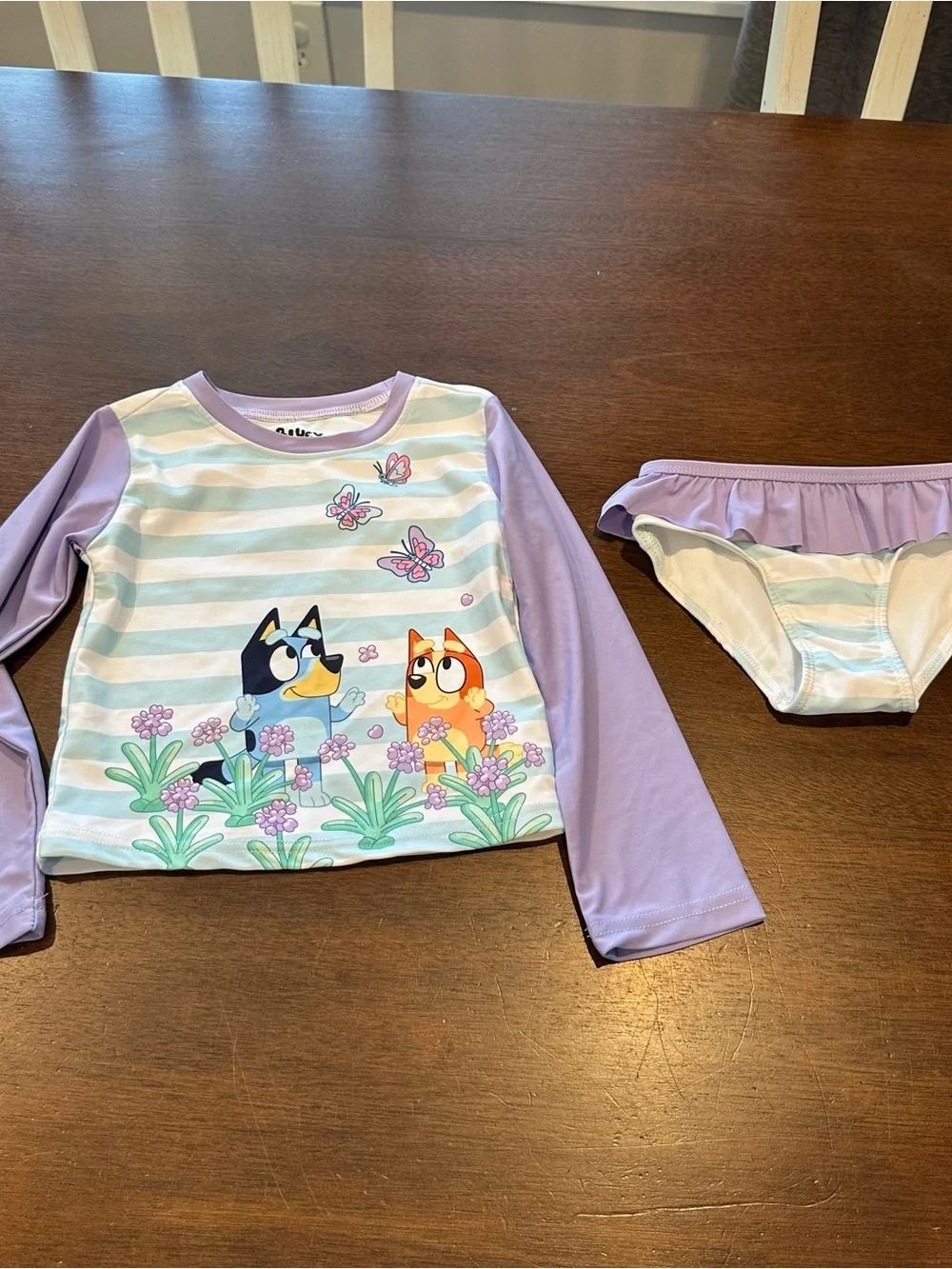 Bluey Swimsuit Girls 4T Worn One Time A5:1325